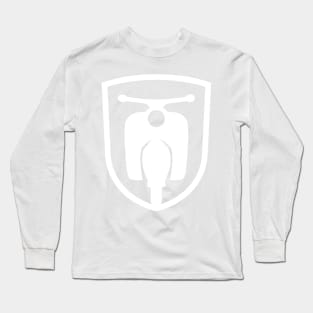Moped motor scooter coat of arms (white) Long Sleeve T-Shirt